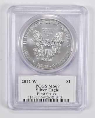 MS69 2012-W American Silver Eagle Mercanti Signed FS PCGS First