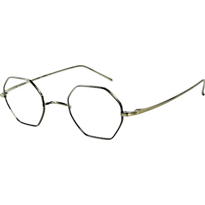 Kame Man Nen KMN 901L Unisex Metal Eyeglass Frame TS Silver 41-22 Titanium