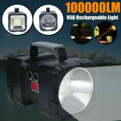 Portable Ultra-Bright LED Searchlight Handheld Spotlight Rechargeable Flashlight