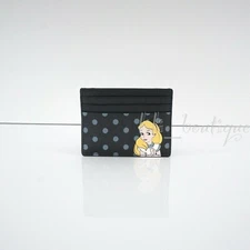NWT Kate Spade Disney X Alice in Wonderland Card Case Holder PVC Navy Multi $79