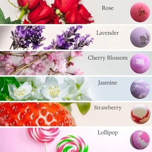 Handmade Luxury Lavish Bath bombs 12 - 120g each with 6 aromatherapy fragrances  - Image 2 of 4