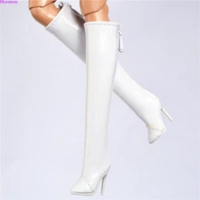 Sherry Shoes Boots for Fashion royalty FR2 FR6.0 Poppy parker doll Bright white