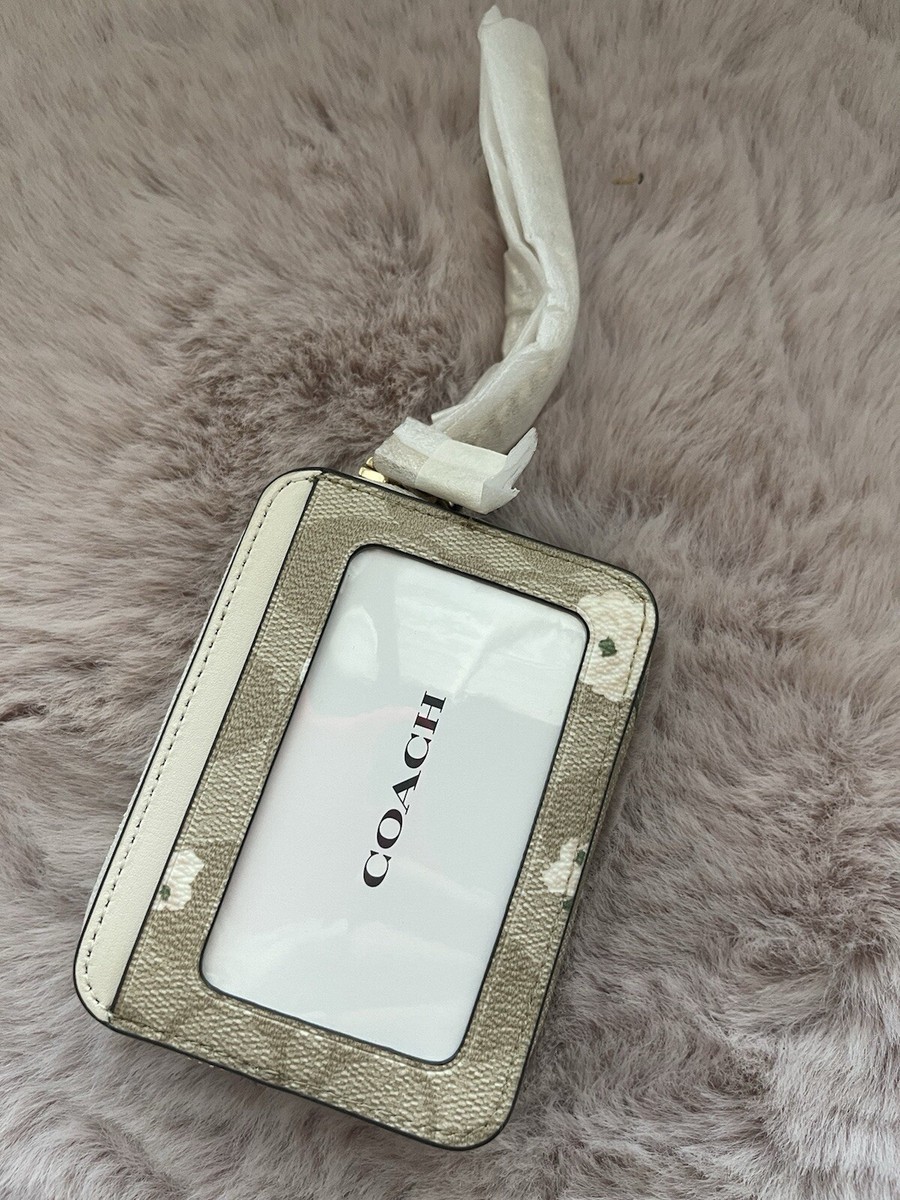NWT Coach Zip Card Case In Signature Canvas With Floral Print