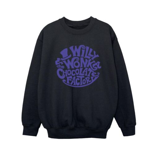 Willy Wonka & The Chocolate Factory Boys Typed Logo Sweatshirt (BI49639) - Picture 1 of 12