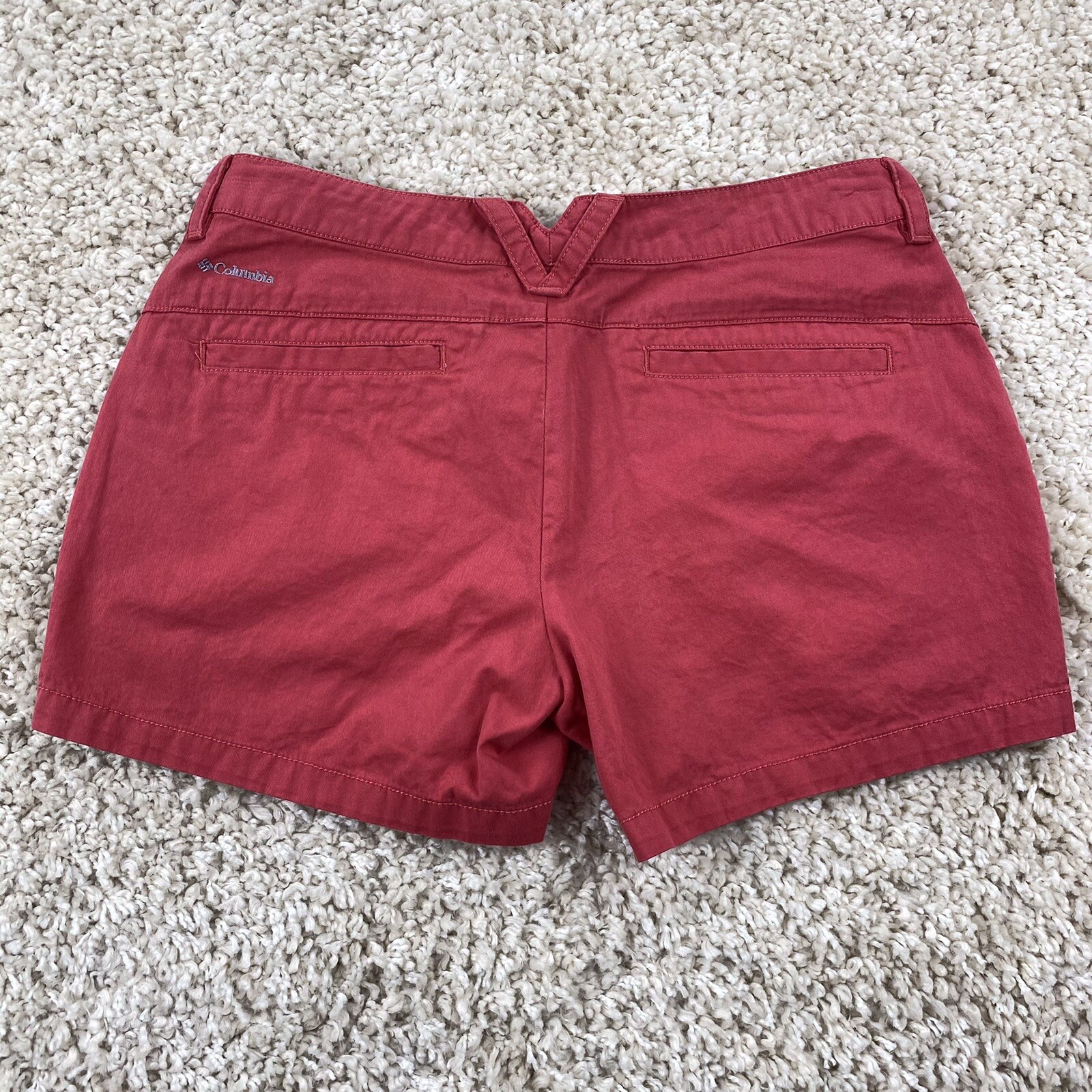 columbia womens size 2 solid red basic shorts - image 5