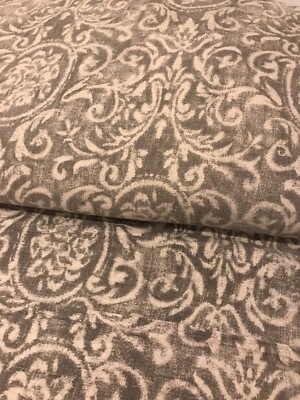 Restoration Hardware VIntage Baroque Grey Queen Duvet Cover + 2 Shams