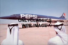 PEPSI PAINT CONCORDE SUPERSONIC JET BRITISH AIRWAYS AVIATION 8x12 PHOTO MIDEAST