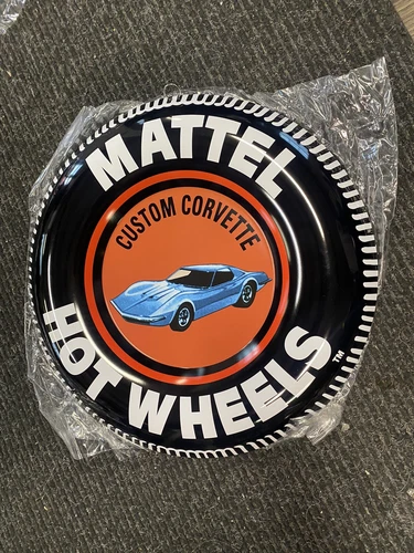 Set of 3 Hotwheels Redline Button - Large Metal replica 1 foot Wall Decor