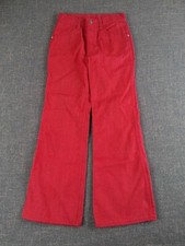 Vintage Retro 1970s Sears Roebuck Long Pants Kids Size 14 Slim Perma Prest Red