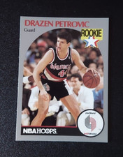 1990-91 Hoops Basketball Rookie RC Drazen Petrovic Portland Trail Blazers #248