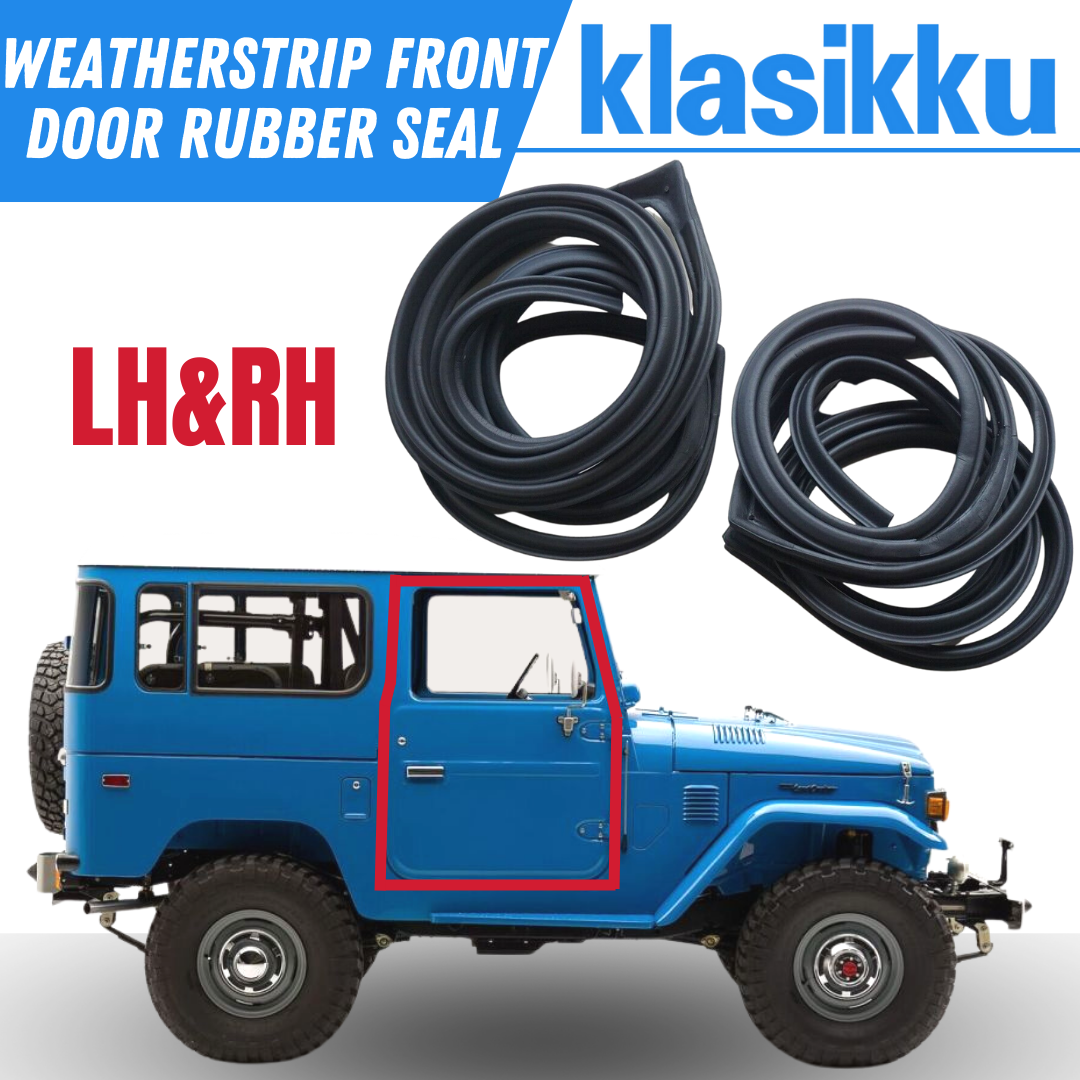 Pair Toyota Land Cruiser FJ40 FJ45 BJ40 Weatherstrip Front Door Rubber Seal - Foto 8