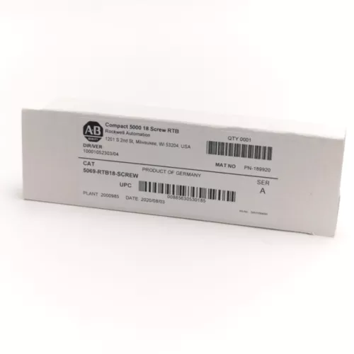 Allen Bradley 5069-RTB18-SCREW Compact I/O 18-Pin Terminal Block, Screw Term.