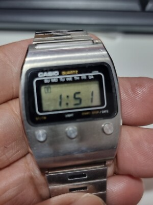 【70‘s Vintage 】CASIO 50QS-17 three eyes Vintage Casio 50QS-17 3 BUTTON Led Digital Watch working