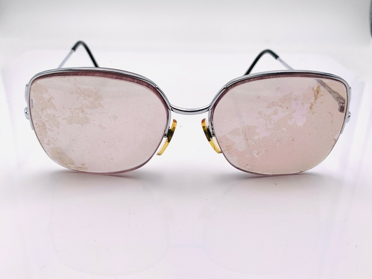 Vintage Luxottica Ceres Chrome Sunglasses. Made in Italy. Vintage Sunglasses Luxottica 2011 G22 Gold Plated Oversize  main image 3
