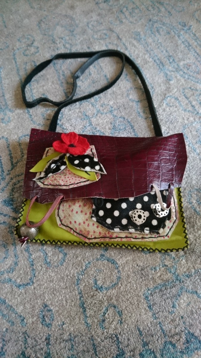 Sac Créateur En Cuir D'agneau Pleine Fleur - Noir - France - Neuf Avec étiquettes