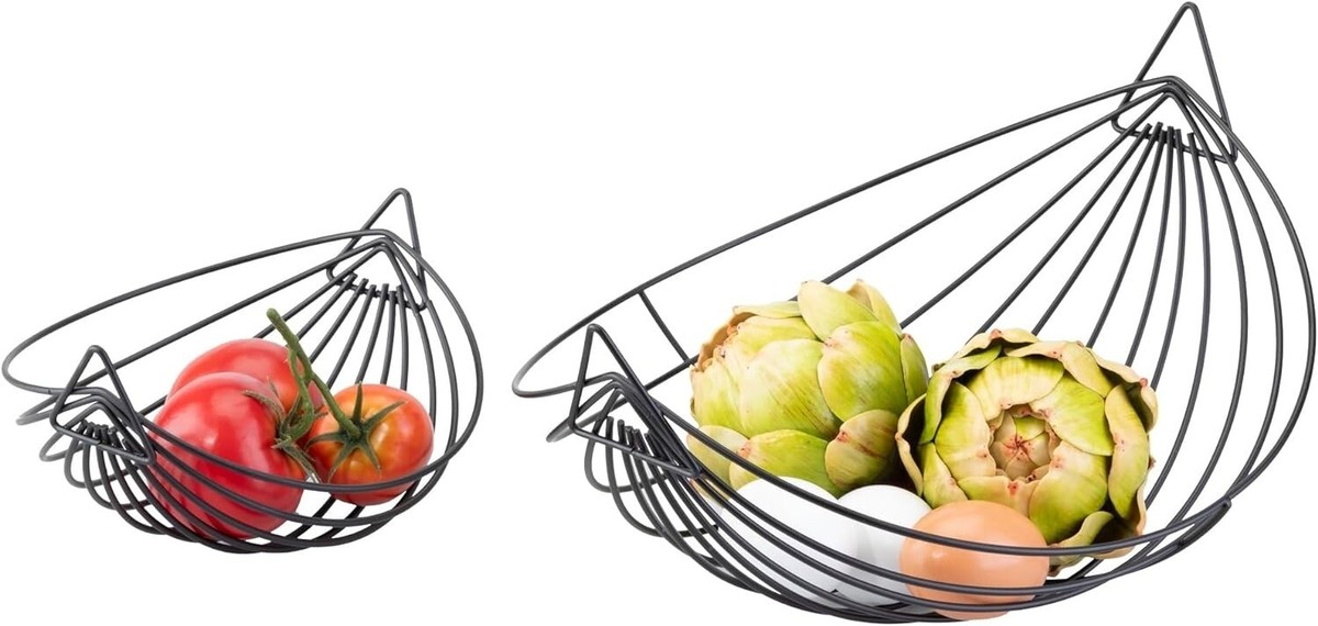 Farenheit 2-Tier Fruit & Vegetable Basket - Countertop Organizer, Metal Wire, Detachable, Set Of 2 - View #12
