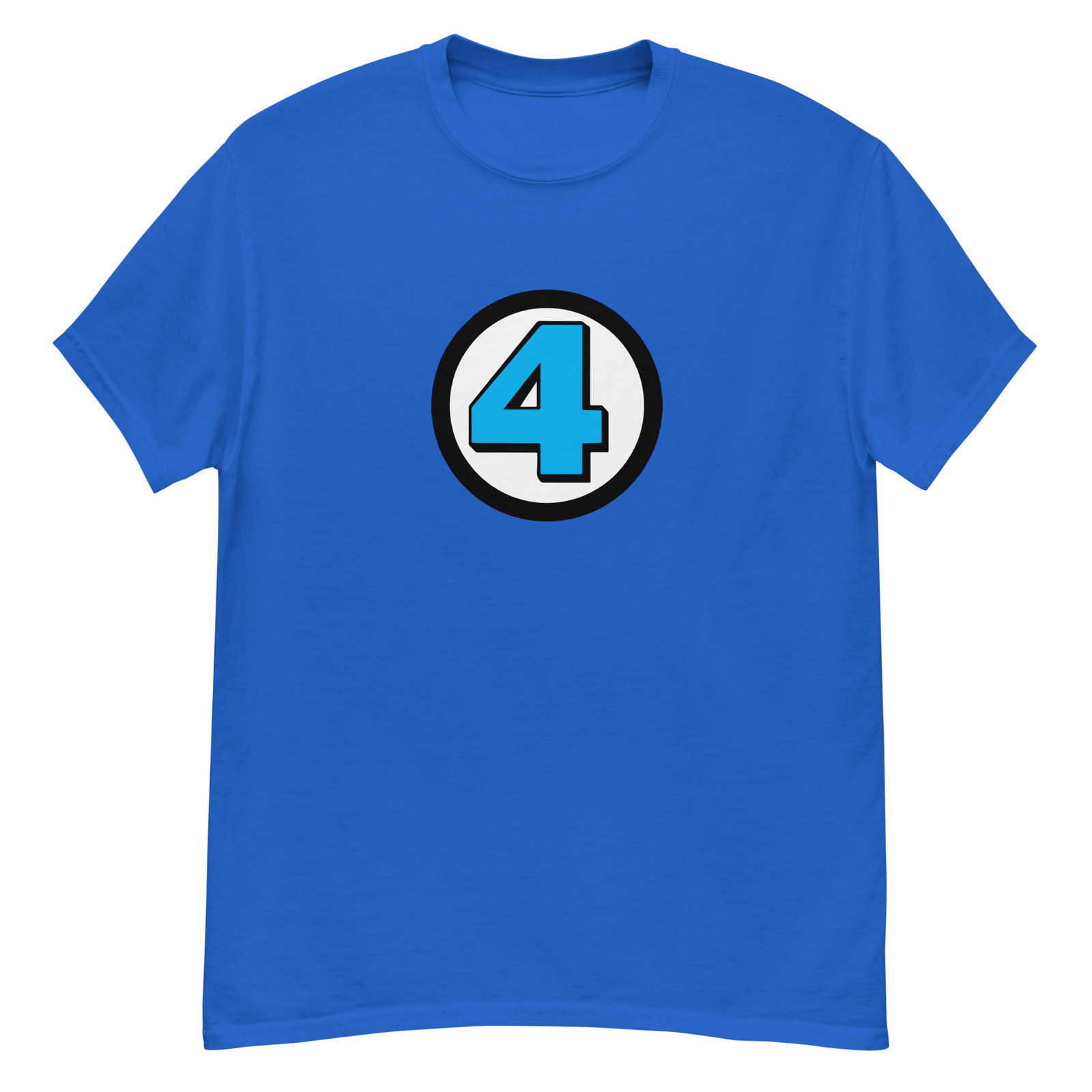 Marvel Fantastic Four Logo T-Shirt - Offizielles Superhelden Shirt Mit 10cm Emblem