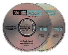 3D Home Interiors Deluxe v2.0 2CDs Windows - NEW CDs in SLEEVE