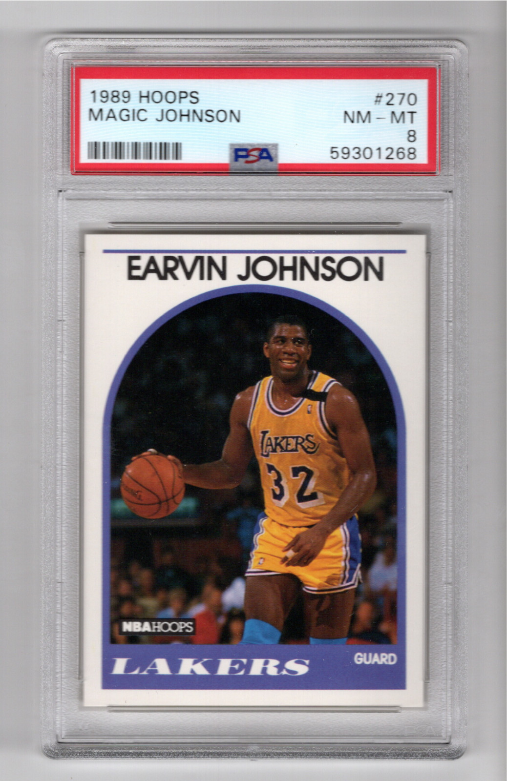 1989 Hoops Earvin Magic Johnson #270 PSA 8 NEARMINT-MINT - HOF