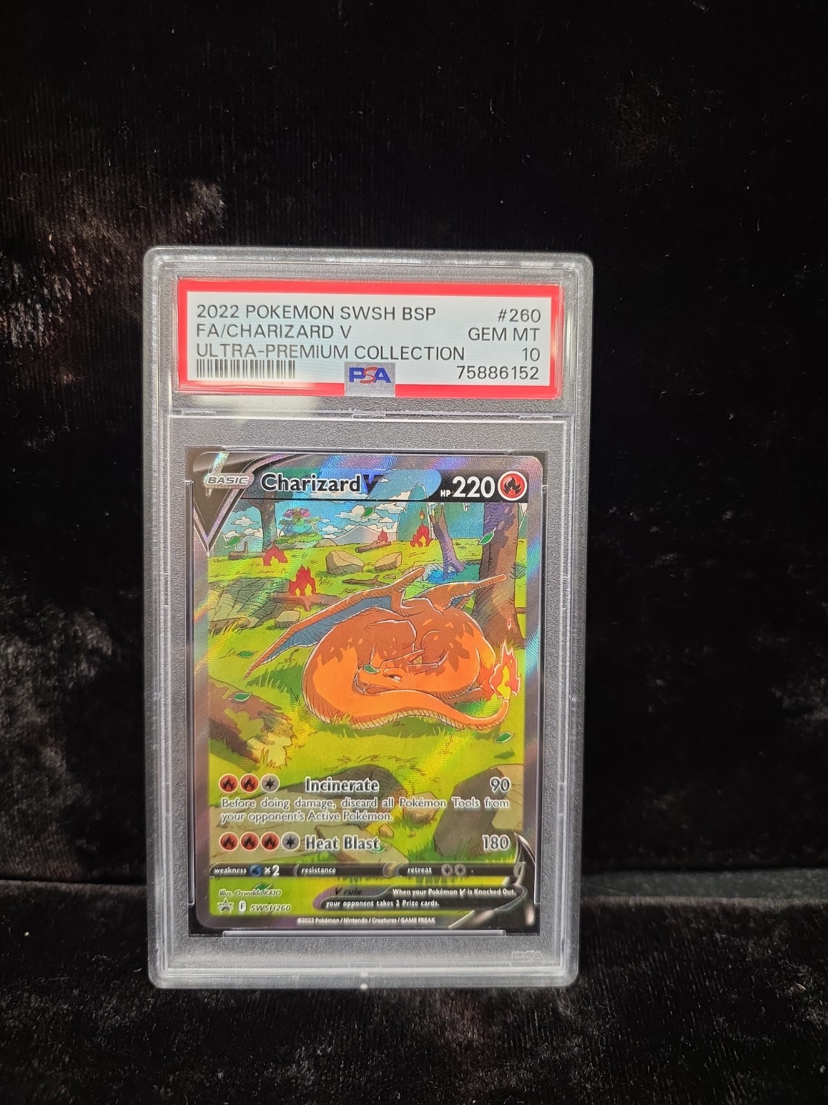 2022 Pokémon fa/charizard V #260 PSA 10