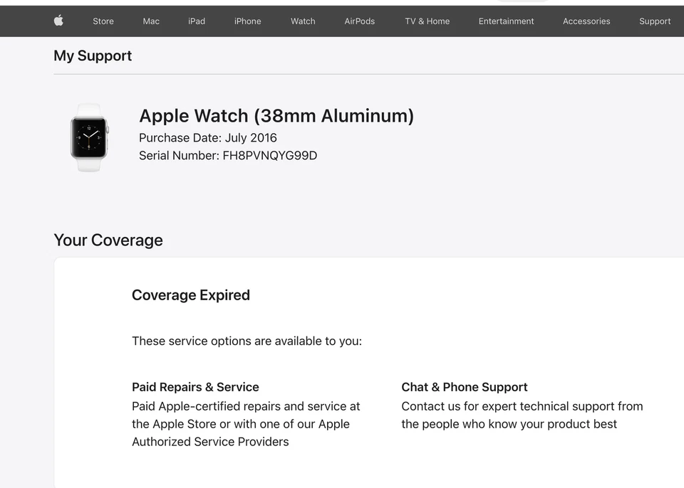 Rare 2016 Apple Smart Watch A1553 38mm Silver Aluminum Case - Sport Band - White - Image 3 of 4