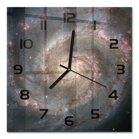 Wanduhr Aus GehäRtetem Glas Mit Leisem Uhrwerk Nebel Schwarze Zeiger 30X30 Cm