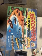 BEACHHEAD INVASION WAR THEME BOARD GAME BY BUILT-RITE 1960s BOXED