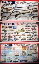 1966 Pyro Model Kits Set of 3 Posters - 25 x 18 - Guns/Rifles, Cars, Ships