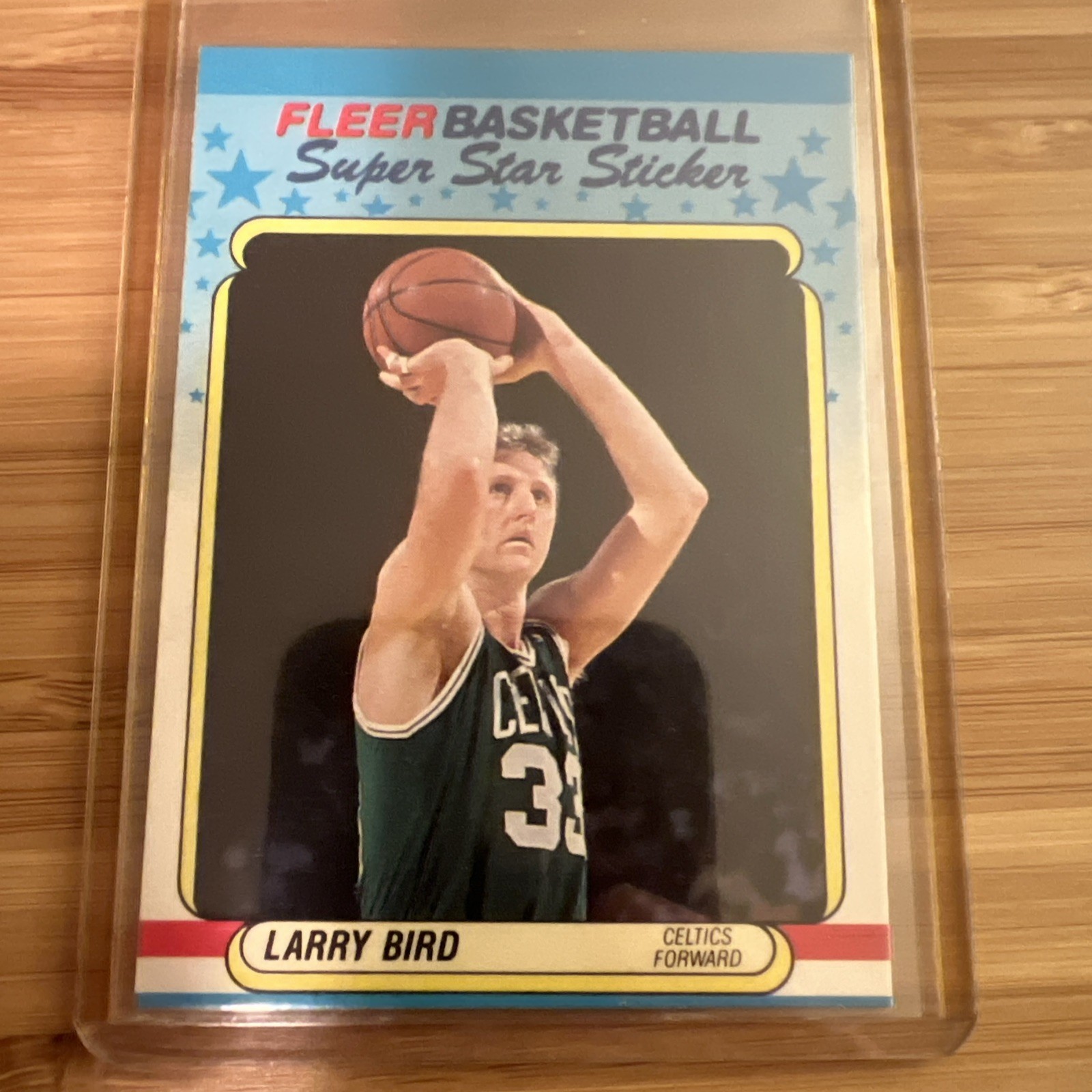 1988-89 Fleer Superstar Sticker - Larry Bird #2 near mint to mint
