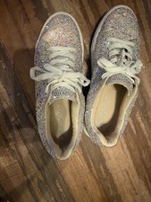 Betsey Johnson Sidny Rhinestone Embellished Platform Sneakers W Size 10 Sparkle