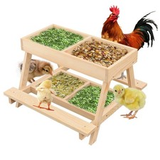 Chicken feeder,squirrel picnic table feeder,poultry feeder,chicken coop decor...
