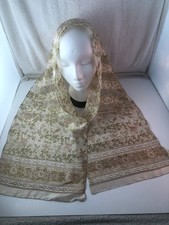 SILKEN Polyester Floral Rectangle Vtg Scarf Multicolor Made in Italy 11" x 54"