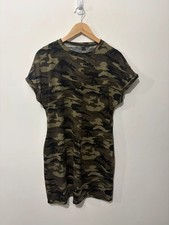 Women’s Shein Camouflage Print T-Shirt Dress With Pockets - Size Medium