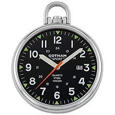 Gotham Men's Sports Series Stainless Steel Quartz Pocket Watch From Japan From J