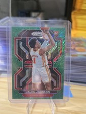 2021-22 Panini Prizm Jalen Johnson #305 Green Shimmer Prizm 1/5 RC Jersey Match