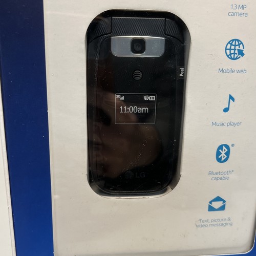 Nuevo teléfono plegable AT&T LG B470 prepago ilimitado llamadas y mensajes de texto negro sin contrato R1 - Imagen 3 de 5
