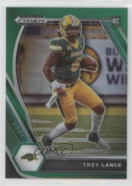 2021 Panini Prizm Draft Picks Green Prizm Trey Lance #120 04mc