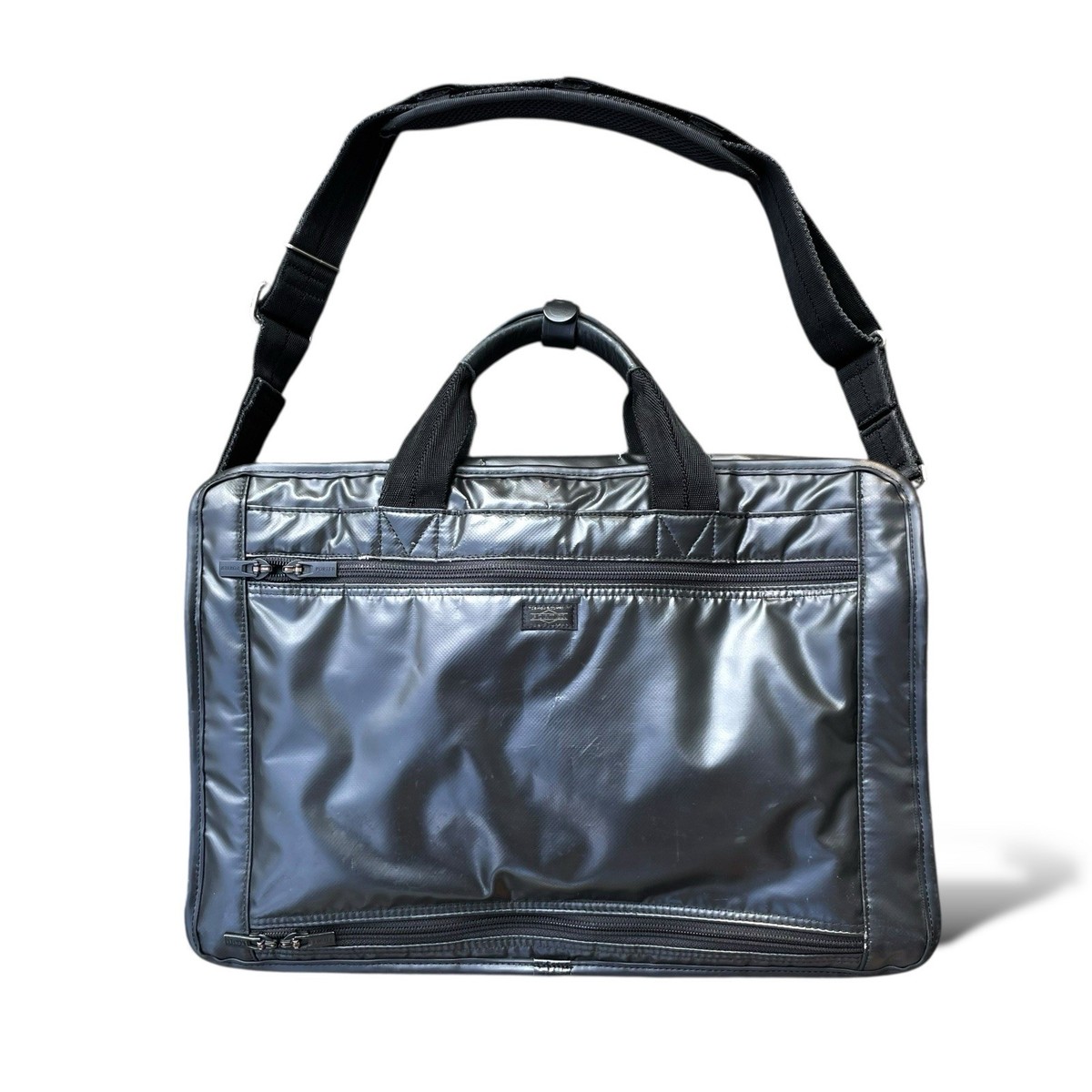 バッグ PORTER Japan Leather 2WAY Briefcase Bag PORTER Yoshida & Co. Tanker 2way Briefcase Bag Black Leather