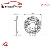 BREMSSCHEIBEN SATZ PAAR BOSCH 0 986 479 674 2PCS A FÜR PORSCHE BOXSTER,CAYMAN