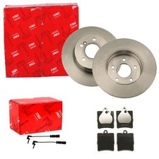 TRW BREMSSCHEIBEN + BELÄGE HINTEN passend für MERCEDES E-KLASSE W210 + CLK