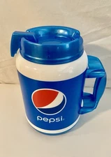 Vtg PEPSI® 64 oz Whirley Jumbo Travel Mug Insulated Tumbler With Lid *No Straw