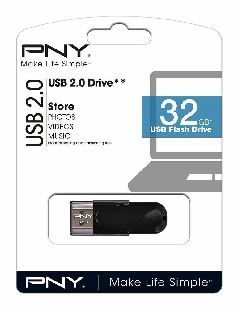 Black USB PenDrive 32GB Small 2.0 Fast PNY | FREE SHIPPING!