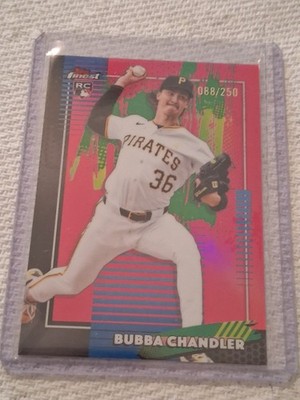 2026 Topps Finest - common Bubba Chandler #182 Pink Mini-Diamond Refractor...