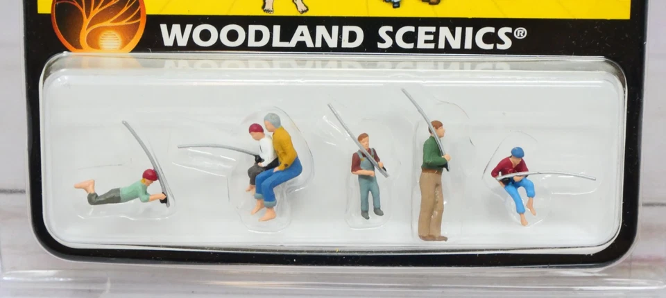Woodland Scenics Scenic Accents A1878, Gone Fishing, Fishermen, HO Scale - Image 2 of 3
