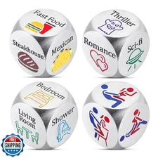 4PCS Date Night Dice for Couple Christmas Stocking Stuffers for Women Men San
