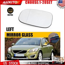 Left Driver Heated Mirror Glass With Backing Plate For Volvo C30 S40 C70 1-5x