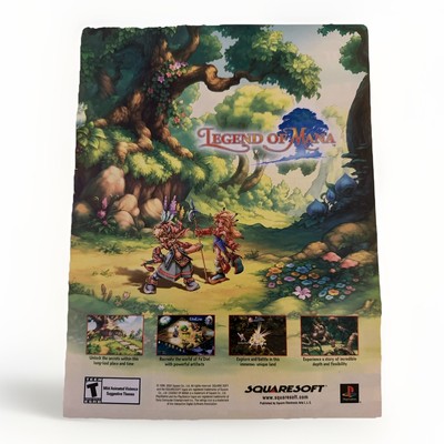 Legends of Mana Sony PlayStation SquareSoft Video Game Vintage Print Ad/Wall Art