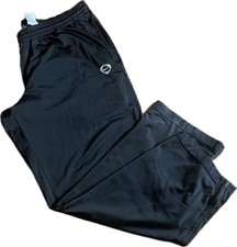 Vintage Y2K Nike Men  s M Track Embroidered Swoosh Pants Black Skater Baggy Relax