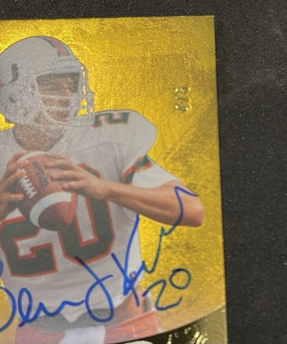 2014 Upper Deck Exquisite Collection #28 Bernie Kosar Gold On Card Auto #/5 - Picture 7 of 11
