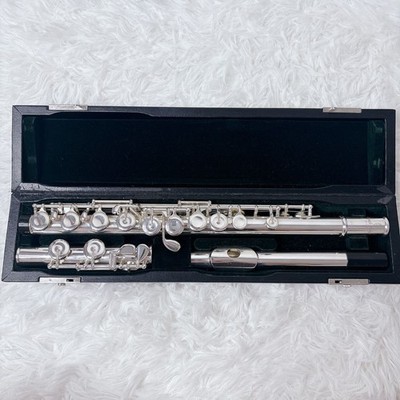 Pearl PF-505 E-Mechanism Flute Silver Lip Plate Hard Soft Case Gebraucht